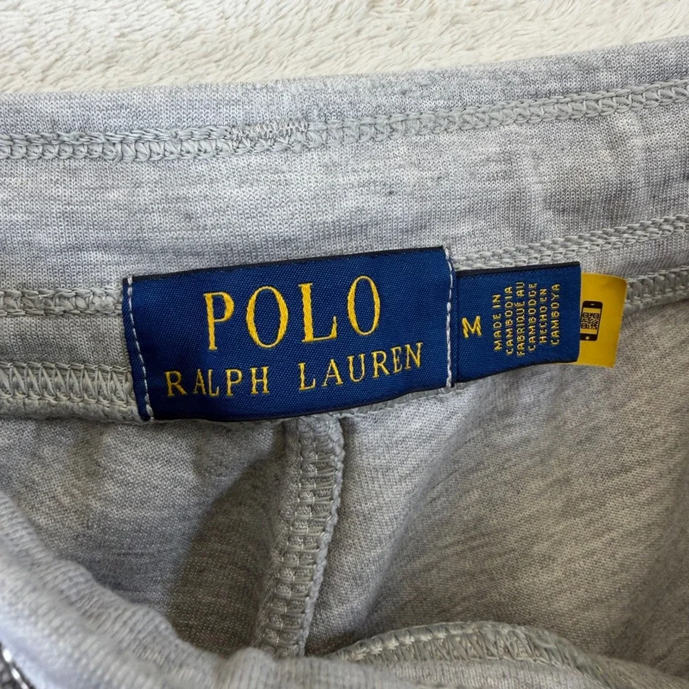 Polo Ralph Lauren Mens Gray Double-Knit Sweat Shorts Size Medium Pony Logo